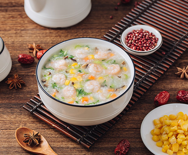五彩虾仁粥